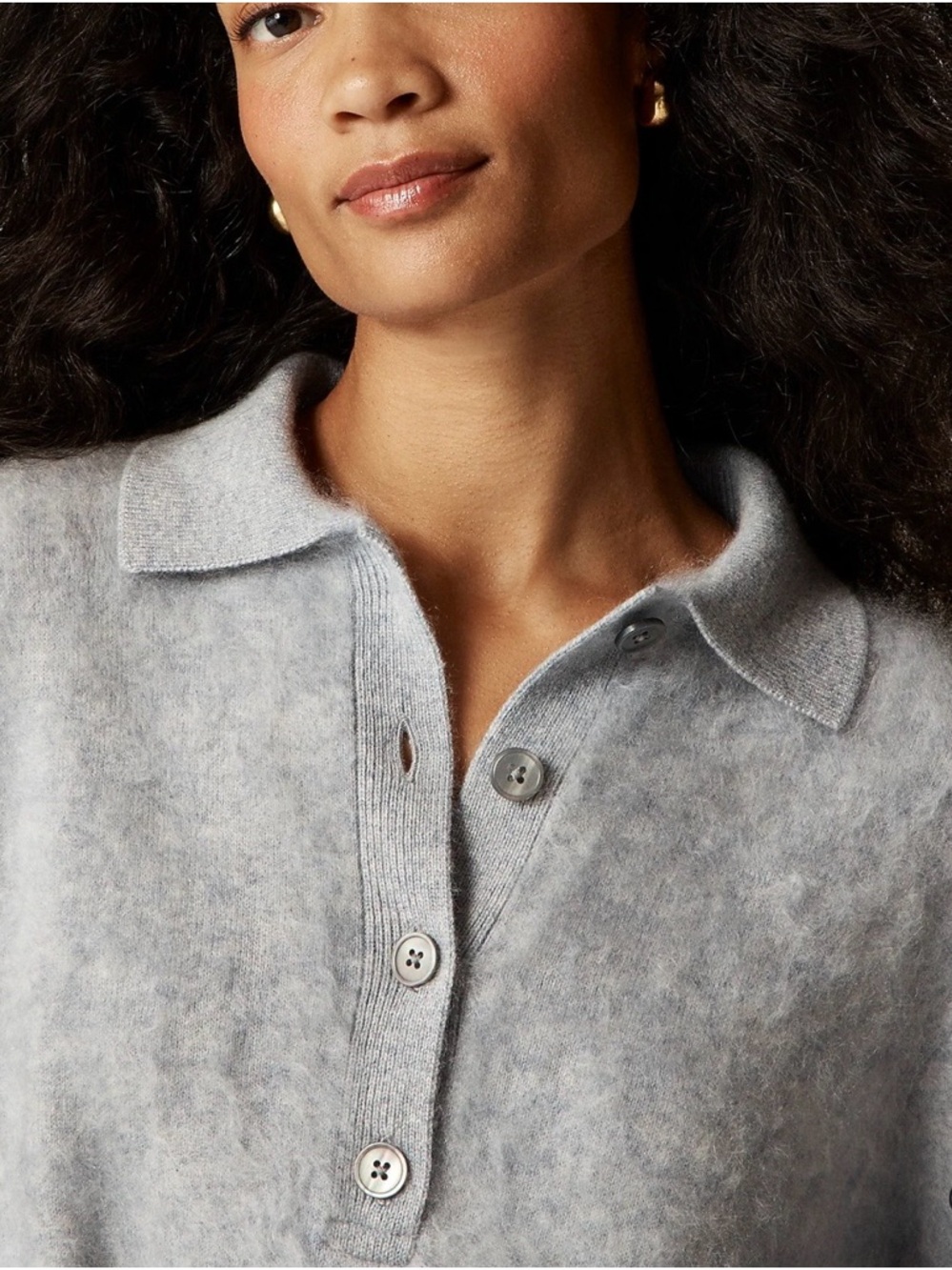 J.Crew Brushed cashmere rugby sweater - Picture 3 of 4